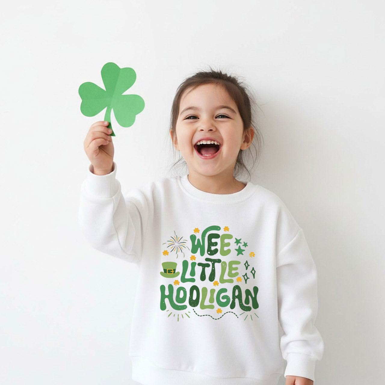 Lucky Shamrock St. Patrick's Day Kid's Sweatshirt