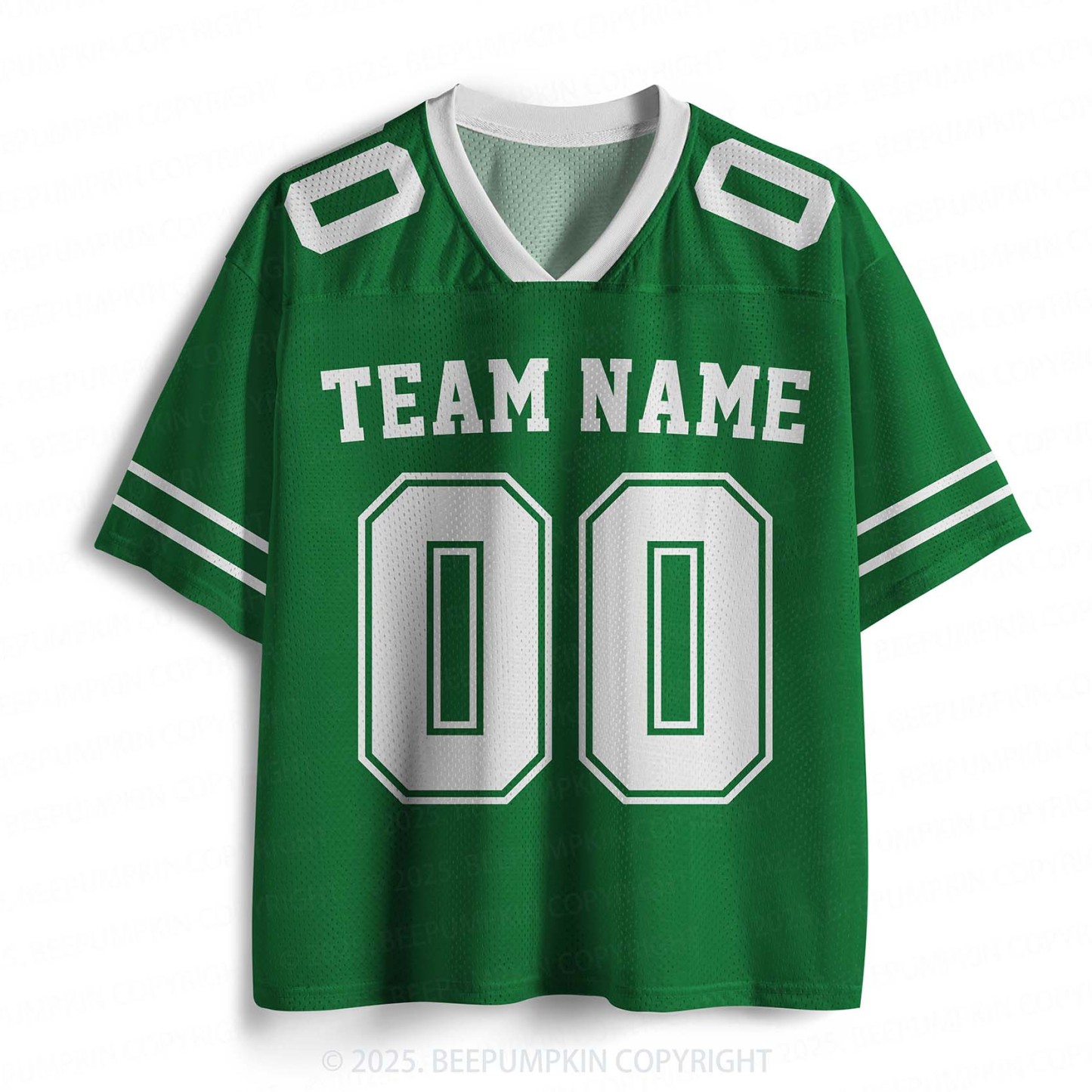 Personalized Team Name & Number Green Adult Sport Jersey Beepumpkin