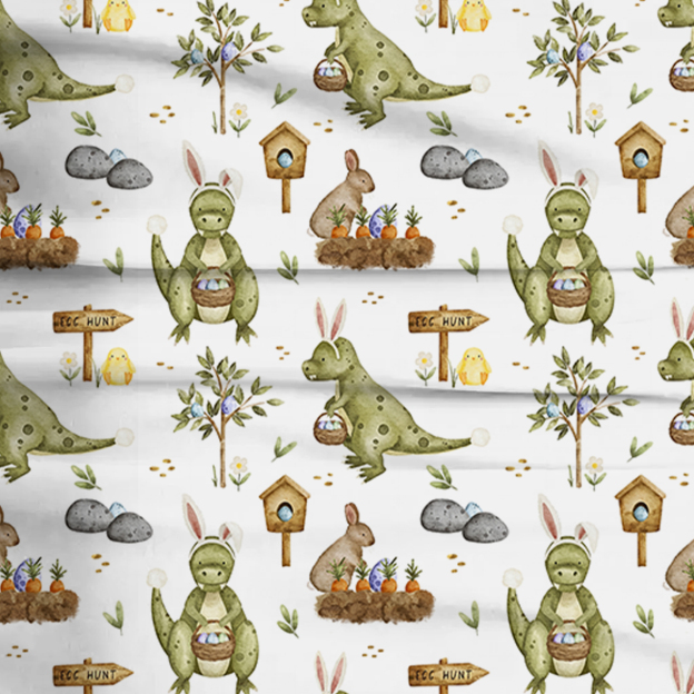 Dinosaur Easter Egg Two-Piece Pajama Set For Kids