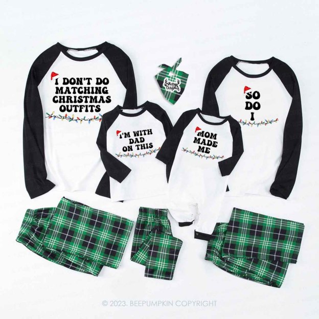 Funny Group Christmas Family Matching Pajamas Beepumpkin