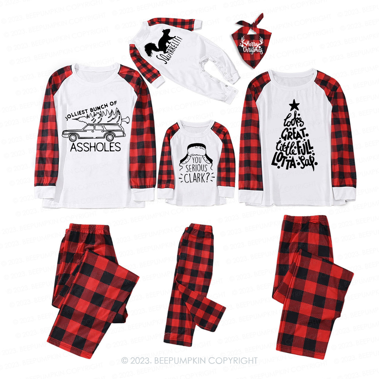 Funny Pattern Christmas Special Family Matching Pajamas Beepumpkin