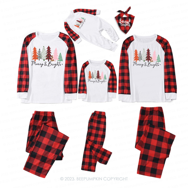 Christmas Merry and Bright Family Matching Pajamas Beepumpkin