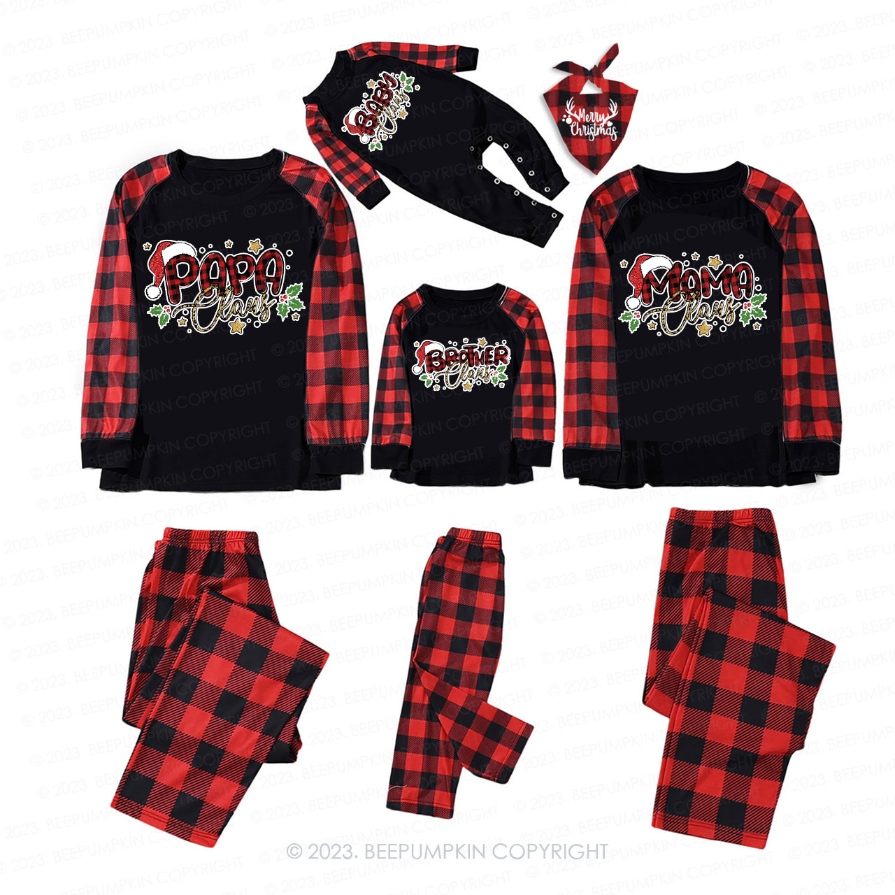 Family Claus Christmas Matching Pajamas Beepumpkin