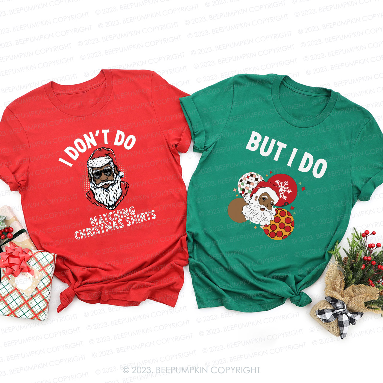 Santa Claus Funny Christmas Party Family Shirts Beepumpkin