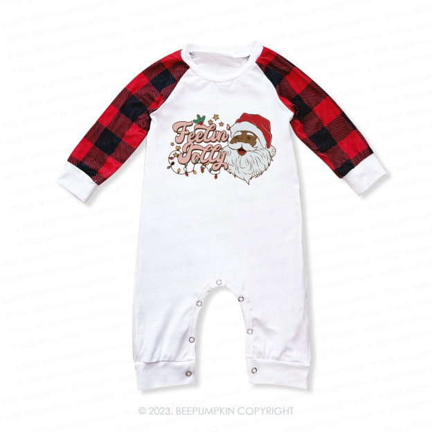 Retro Santa Feeling Jolly Family Matching Christmas Pajamas Beepumpkin