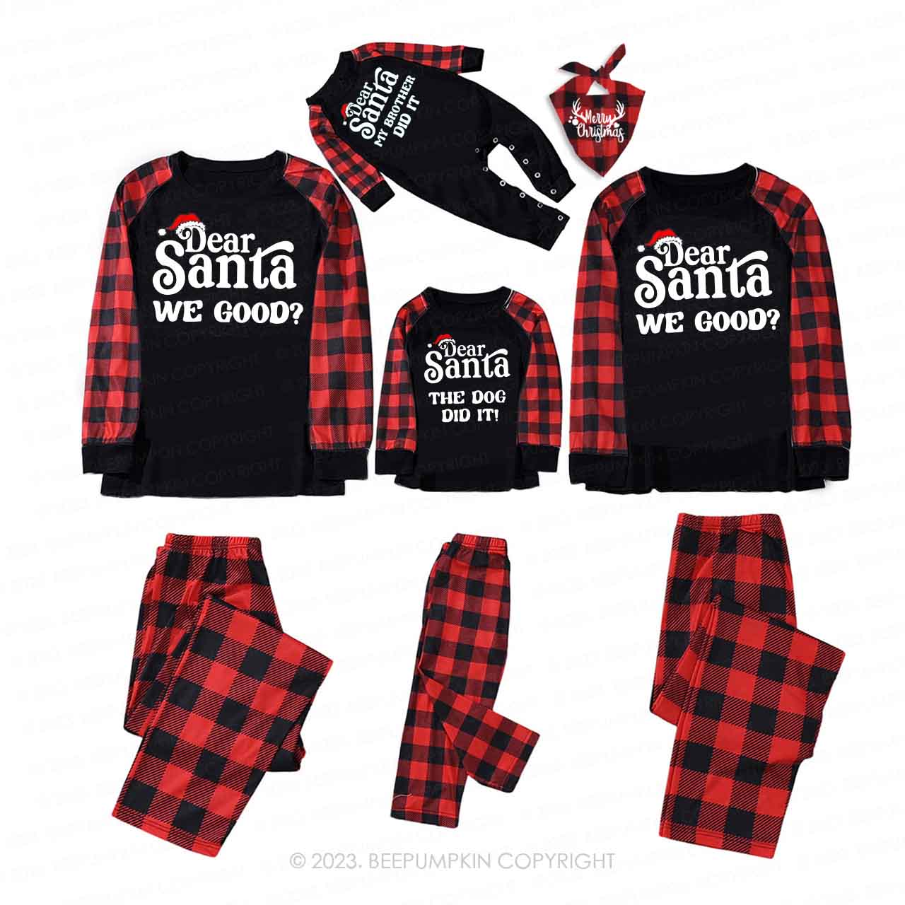 46 Quotes Dear Santa  Christmas Family Matching Pajamas Beepumpkin