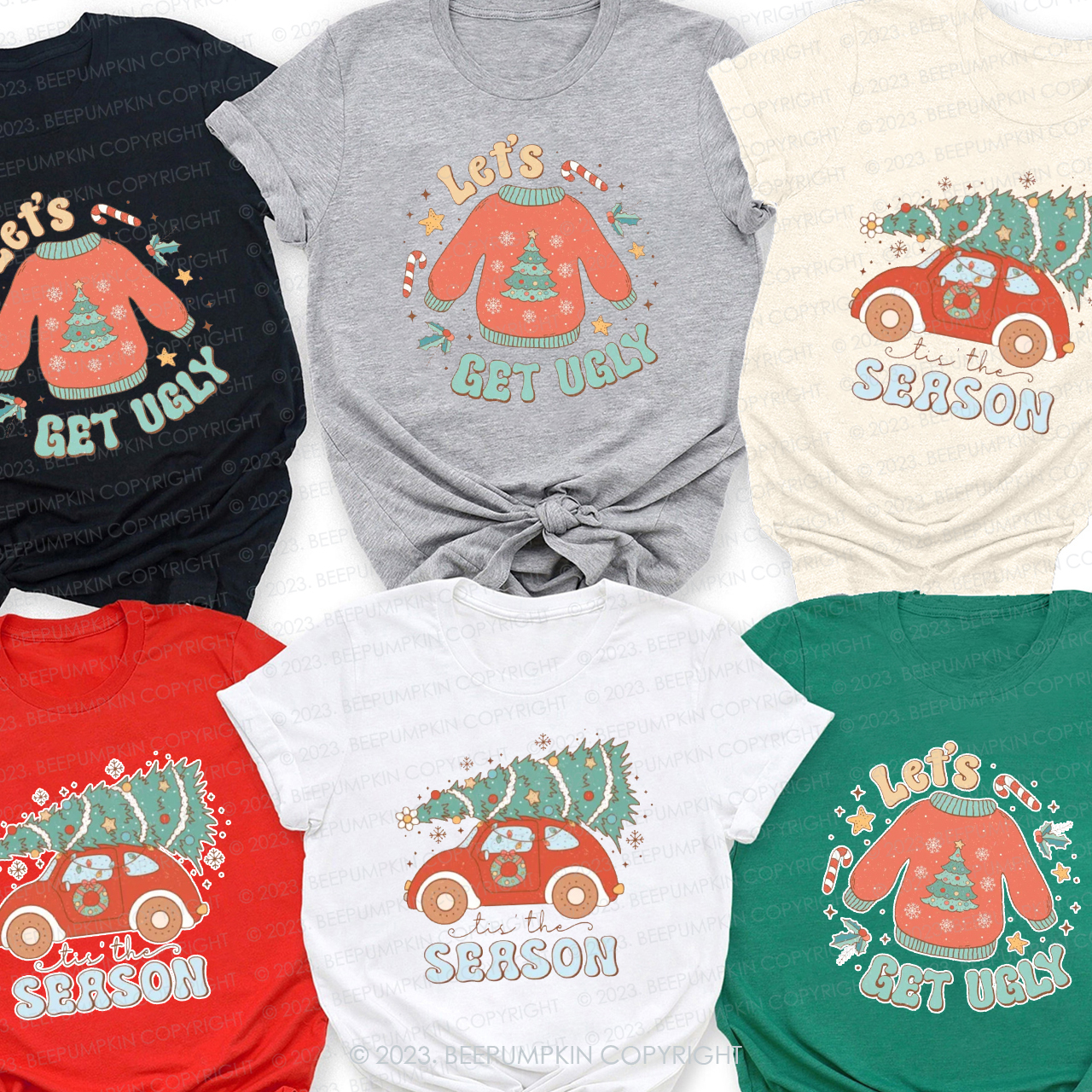 Custom Christmas Vintage Matching Shirt For Family Beepumpkin