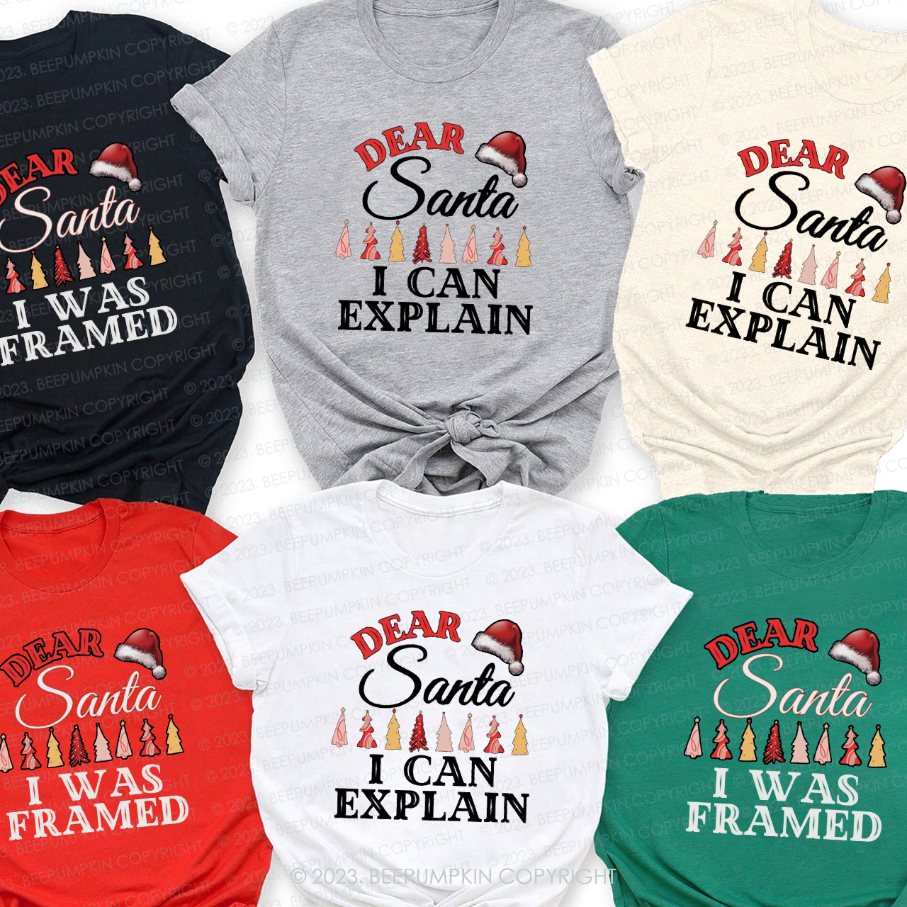 Dear Santa Christmas Tree Matching Shirt For Family Beepumpkin