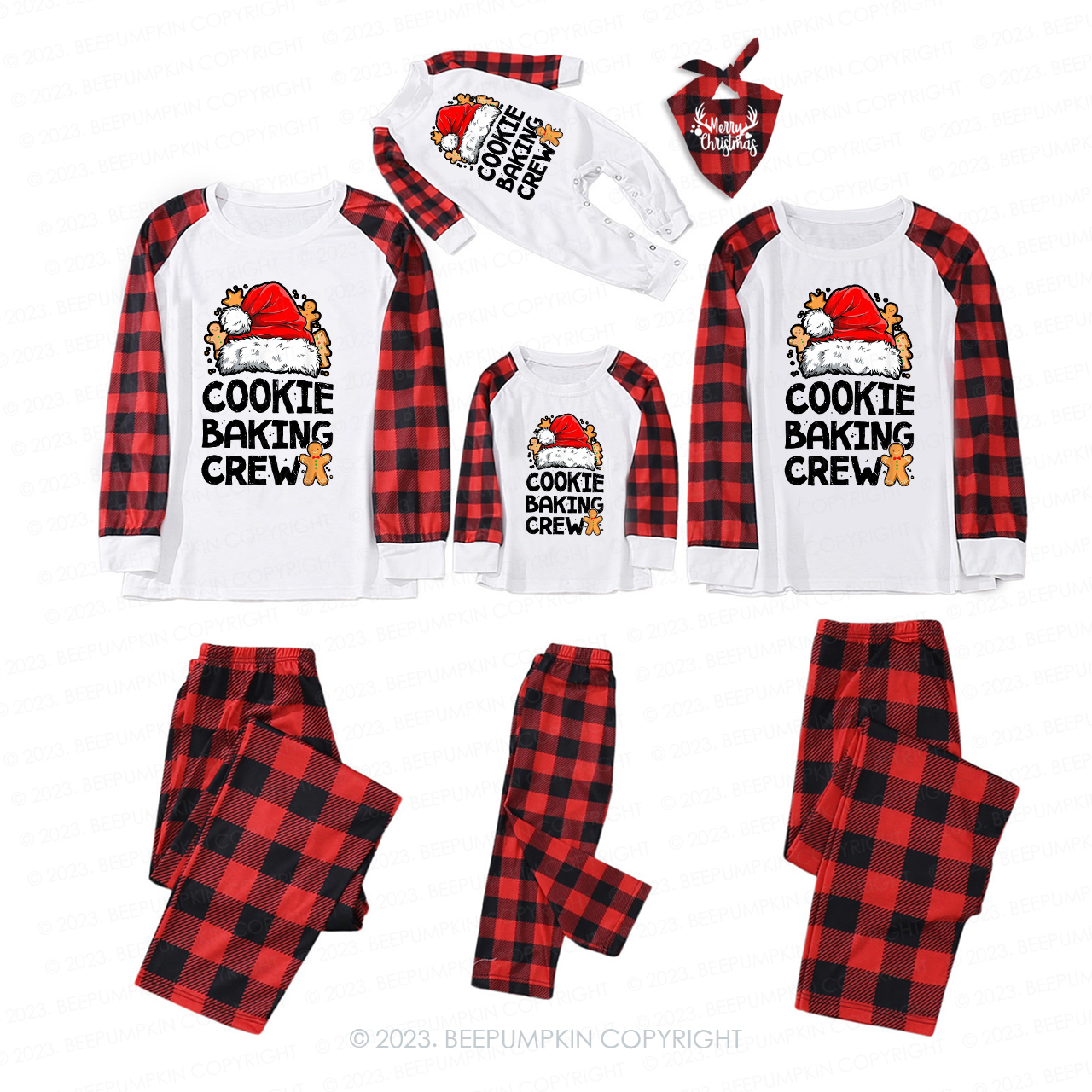 Love Christmas Cookie Baking Crew Pajamas For Family Beepumpkin