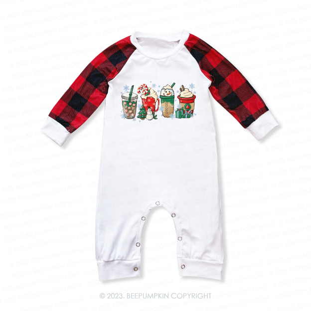 Peppermint Iced Latte Snowmen Christmas Matching Pajamas For Family Beepumpkin
