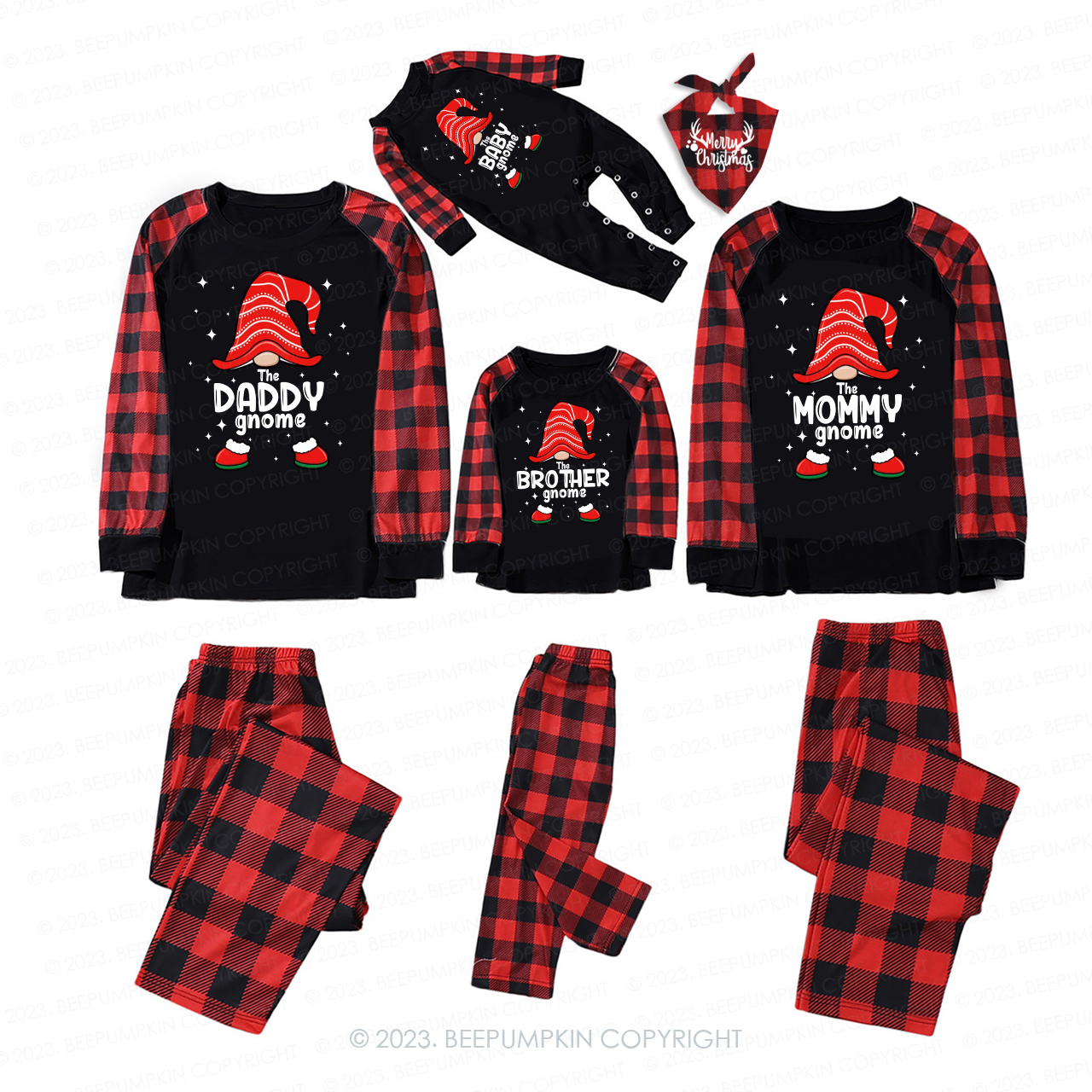 Custom Gnome Christmas Matching Pajamas For Family Beepumpkin