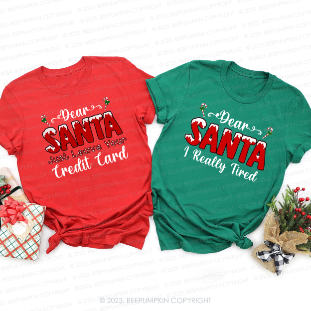 Personalized Dear Santa Christmas Quotes Matching Shirts Beepumpkin