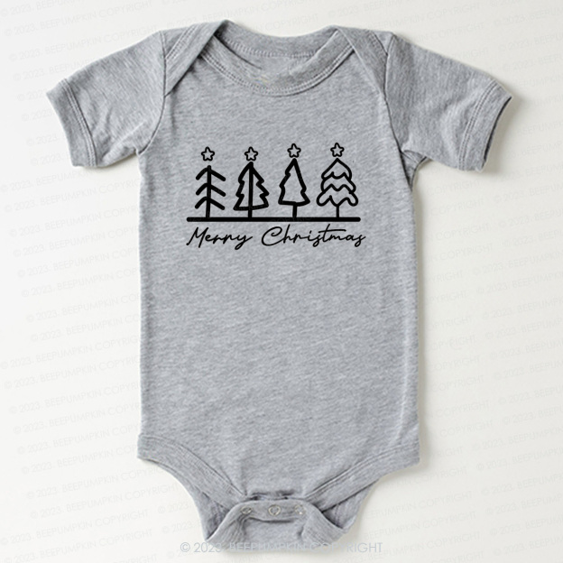 Natural Toddler Tee Christmas Tree Bodysuit For Baby Beepumpkin