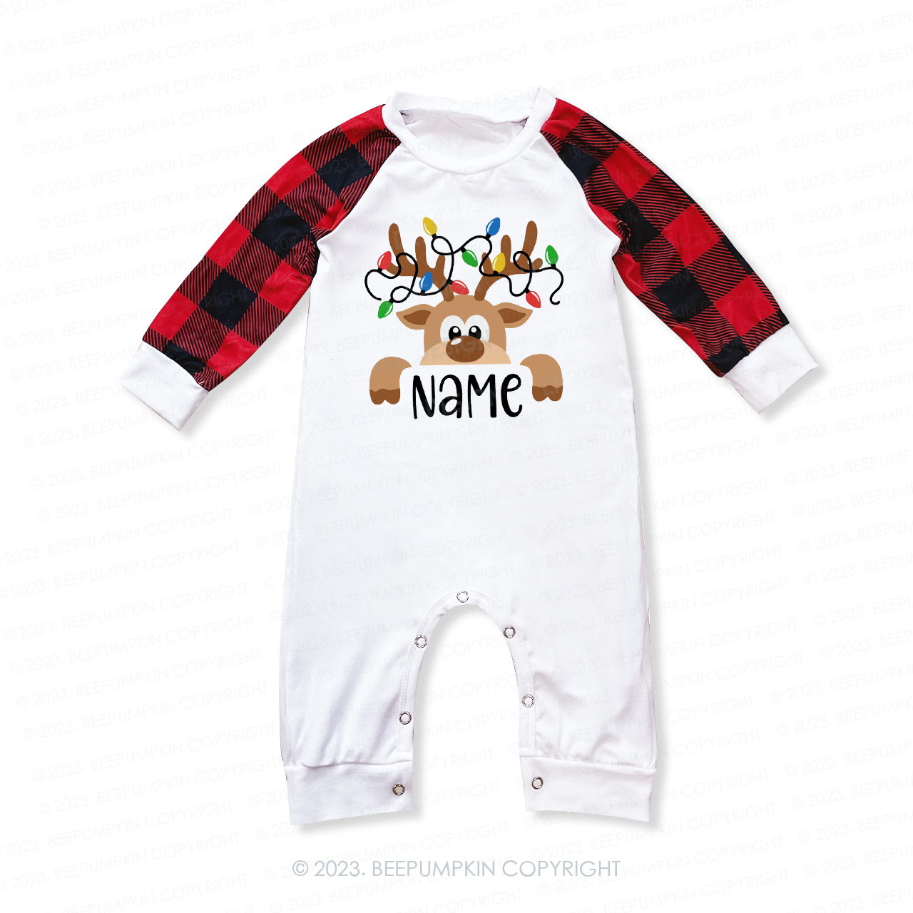 Personalized Cute and Funny Moose Family Matching Pajamas Beepumpkin
