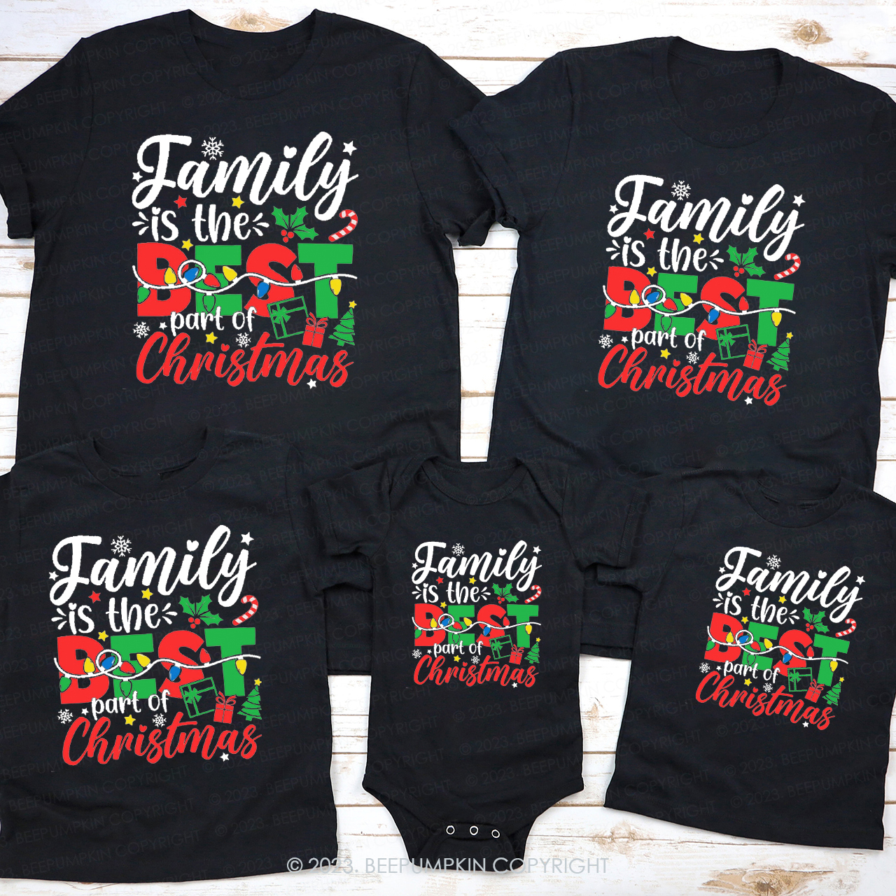 Family Is The Best Part Of Christmas Matching Shirts Beepumpkin