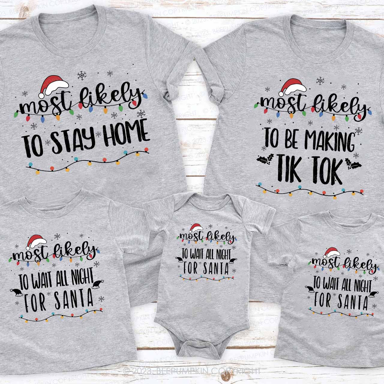 Funny Most Likely To Christmas Family Matching Shirts Beepumpkin