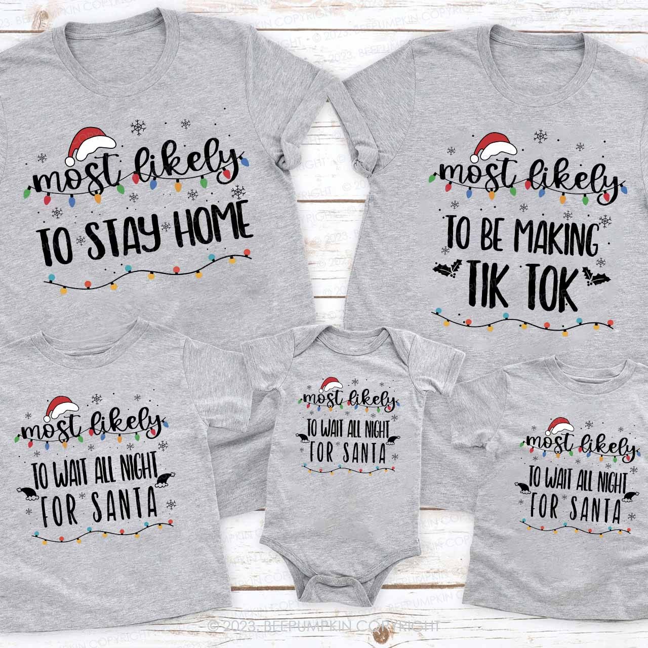 Funny Most Likely To Christmas Family Matching Shirts Beepumpkin