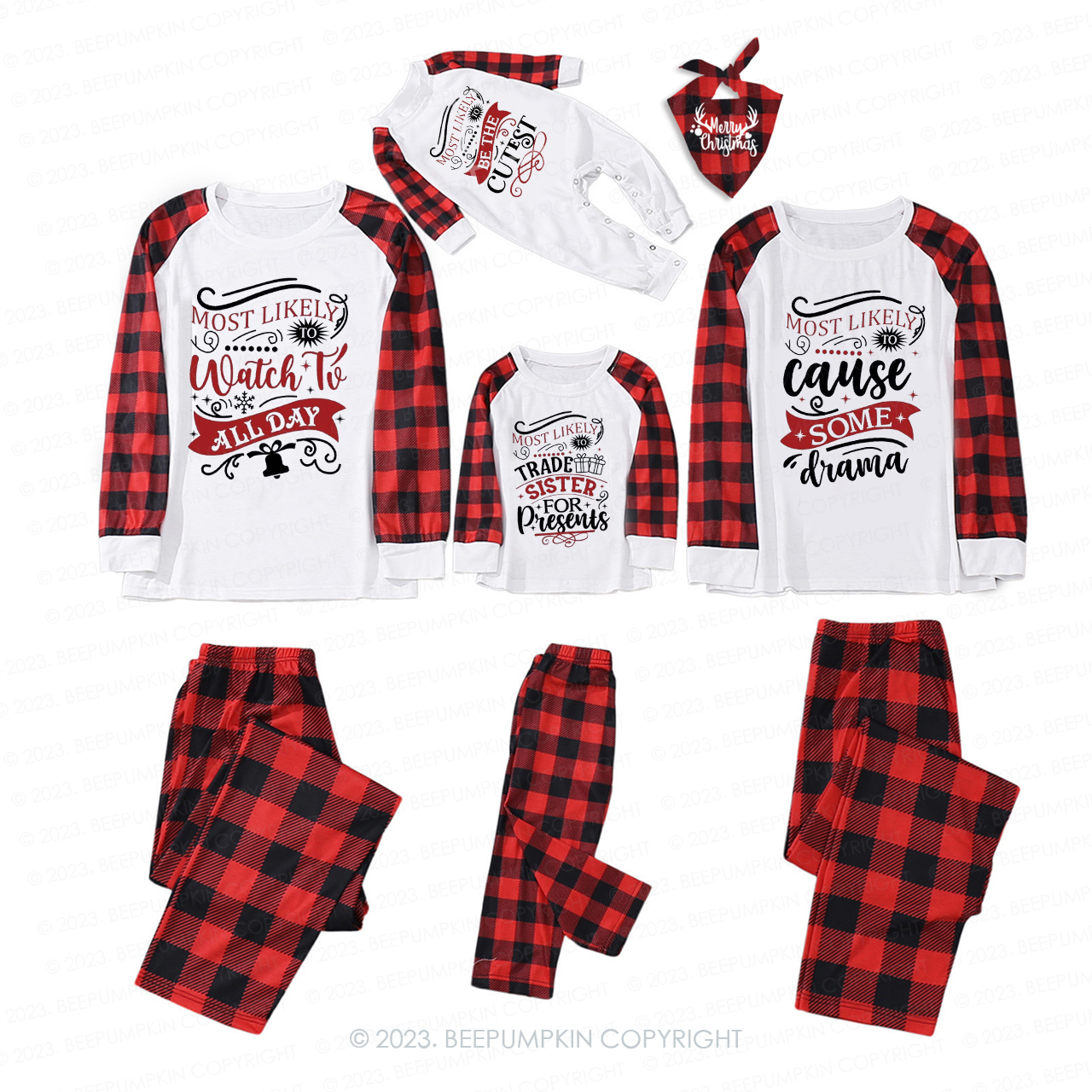 18 Quotes Most Likely To Funny Family Pajamas Beepumpkin Sale-Beepumpkin™