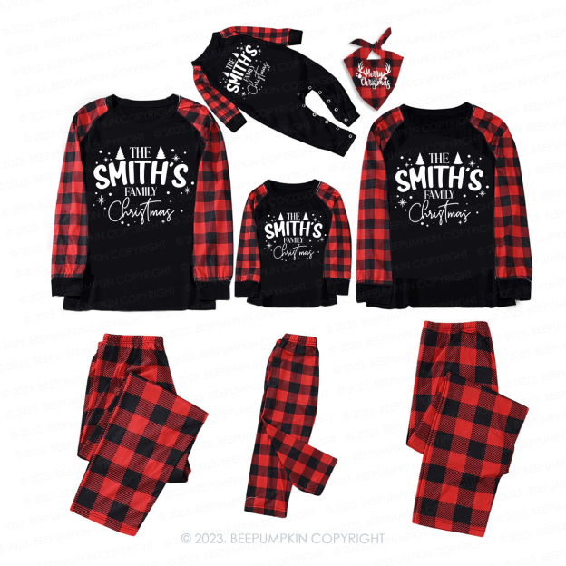 Personalized Custom Family Name Christmas Matching Pajamas