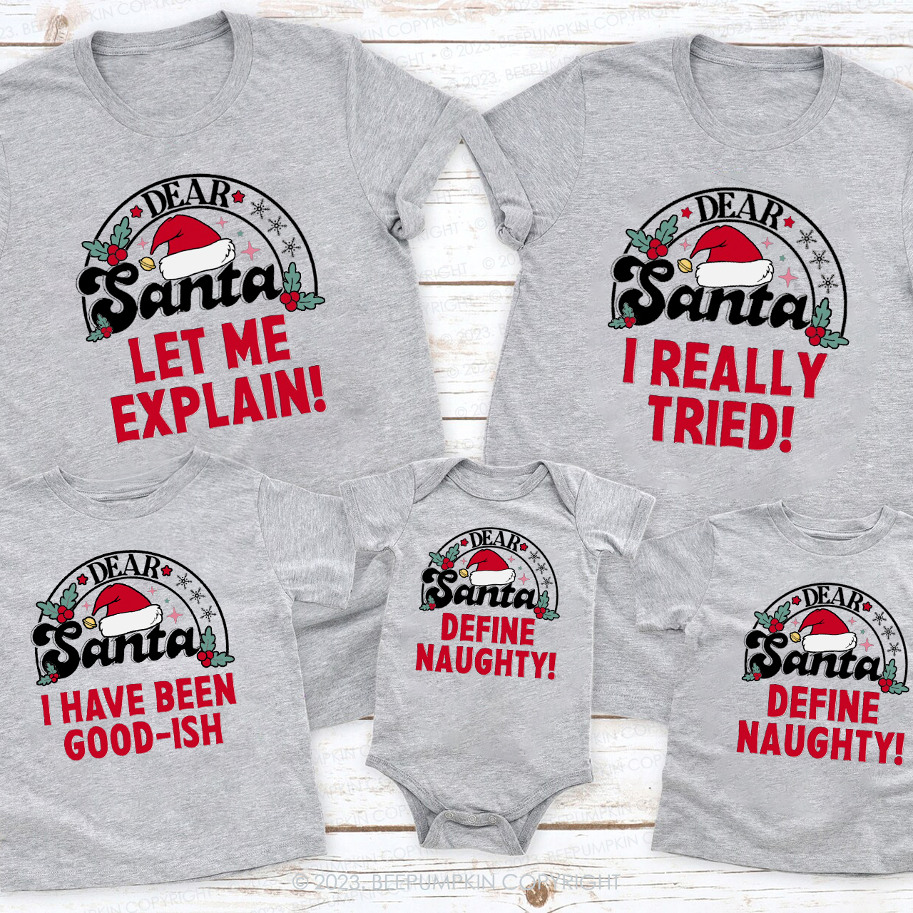 Personalized Funny Christmas Party Matching Tees For Family