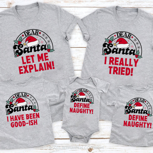 Personalized Funny Christmas Party Matching Tees For Family