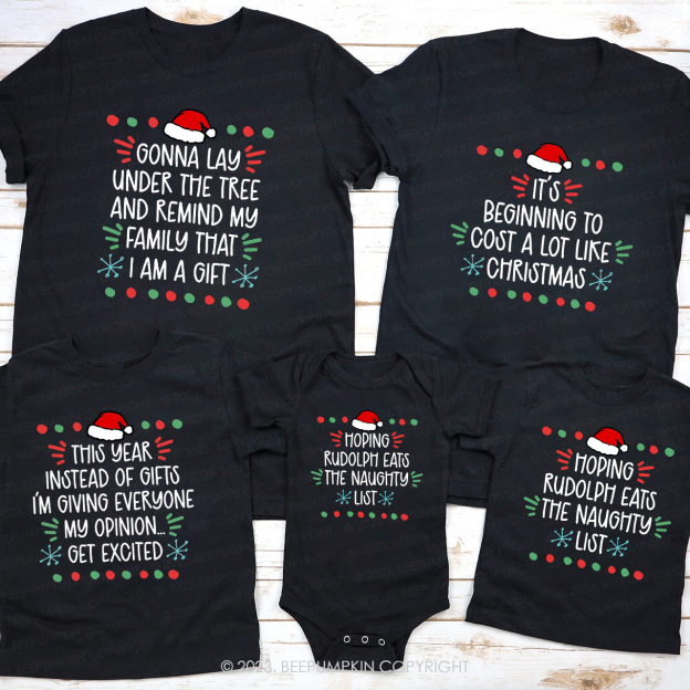 Personalized A letter to Christmas Family Matching Shirt