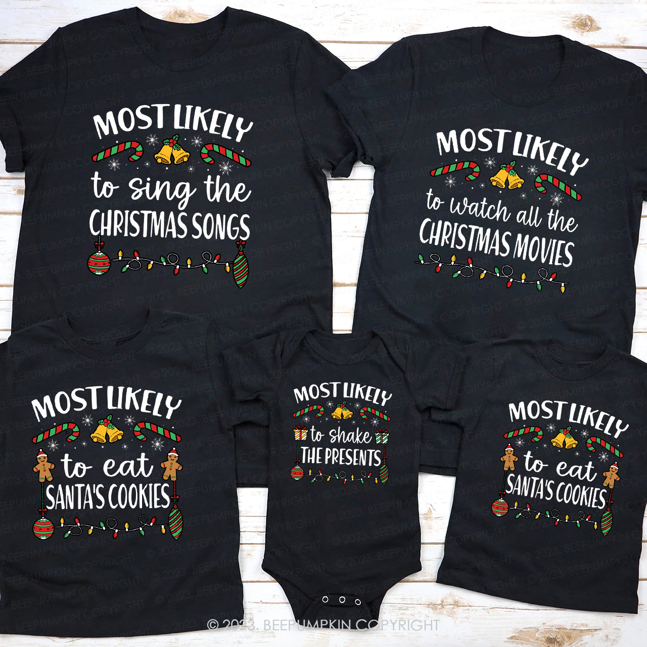 46 Quotes Most Likely Christmas Funny Holiday Matching Shirts