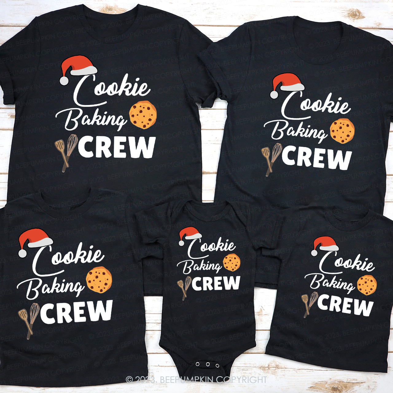 Cookie Baking Crew Christmas Family Matching Shirts