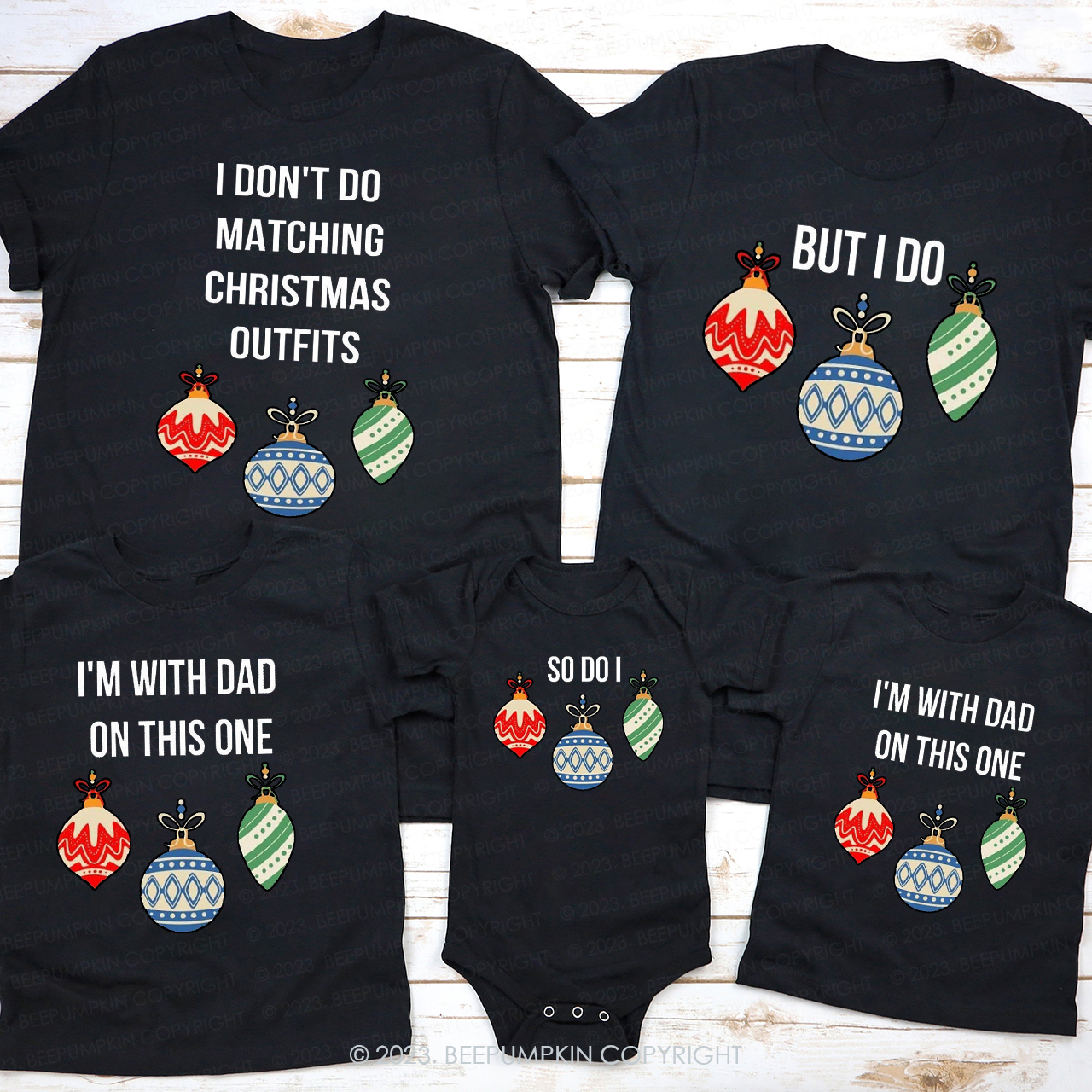 I Don't Do Matching Christmas Outfits 2023 Christmas Family Matching Shirts