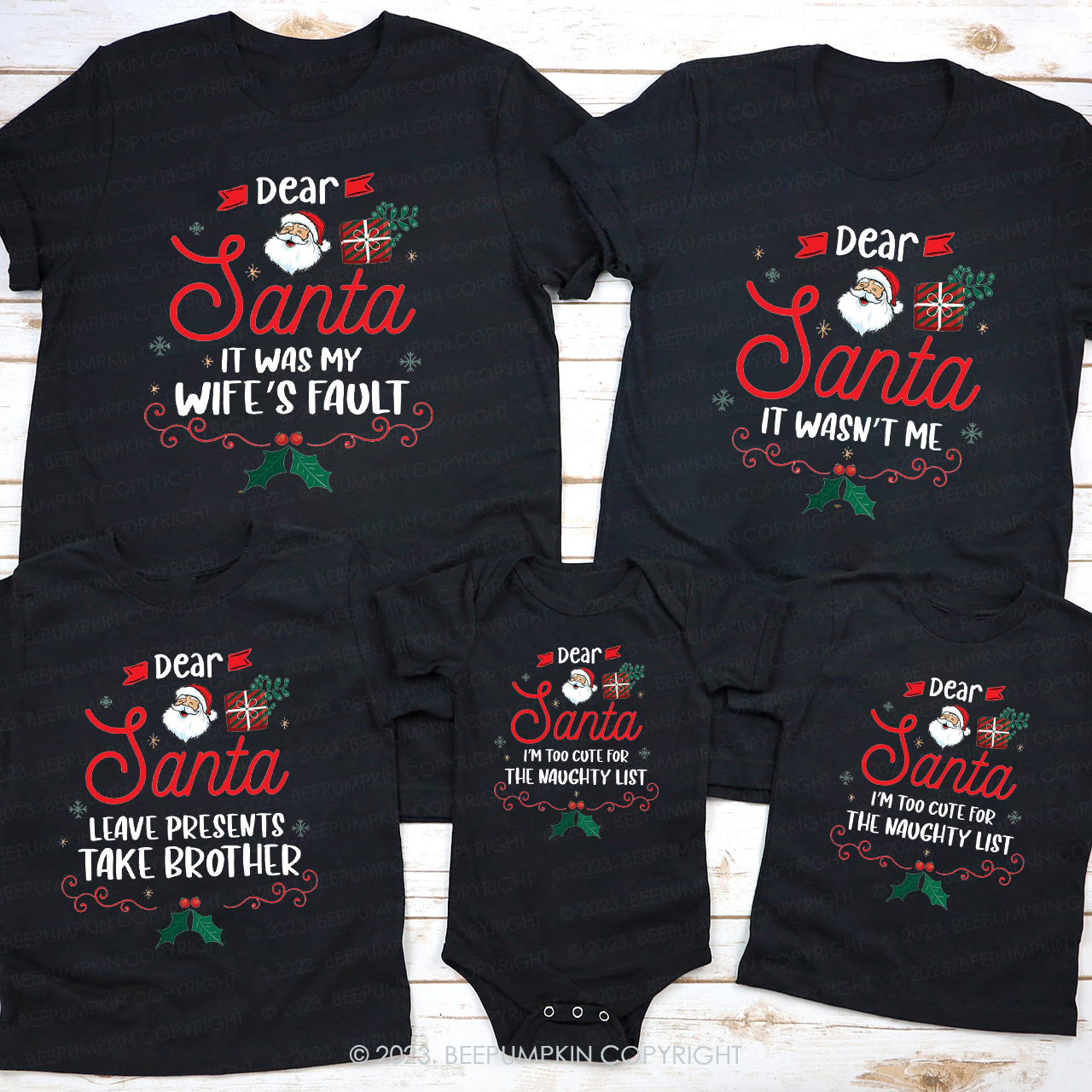 26 Christmas Quotes Dear Santa Matching Shirts