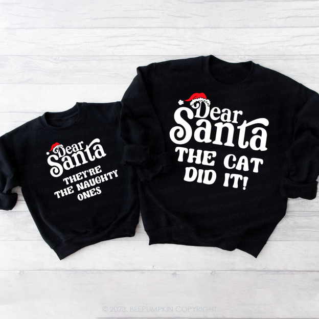 46 Quotes Dear Santa Christmas Family Matching Sweatshirts