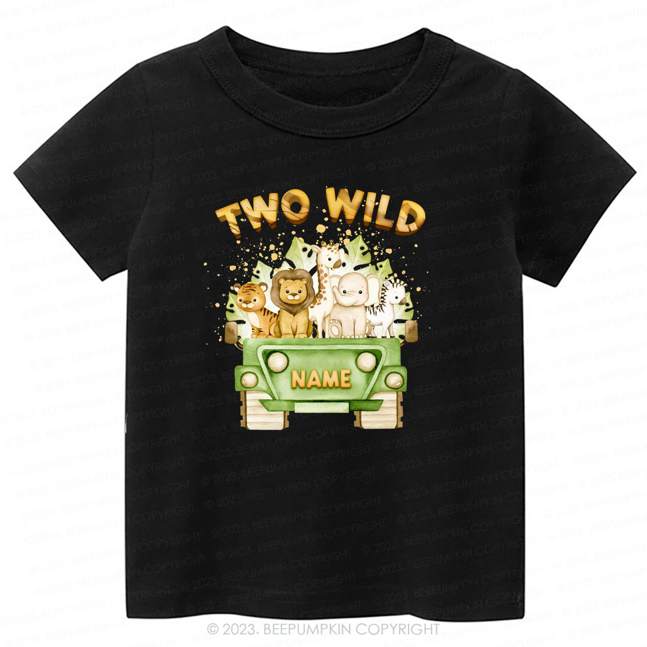 Two Wild Named Safari  -Toddler Tees