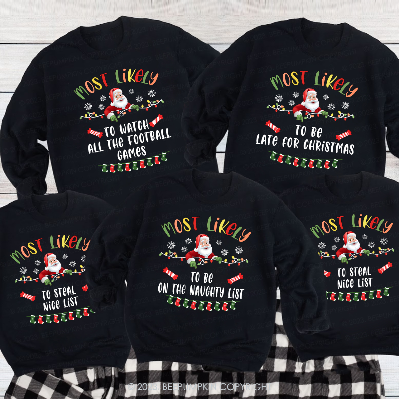 Customizable Holiday Apparel Most Likely To Family Sweatshirt