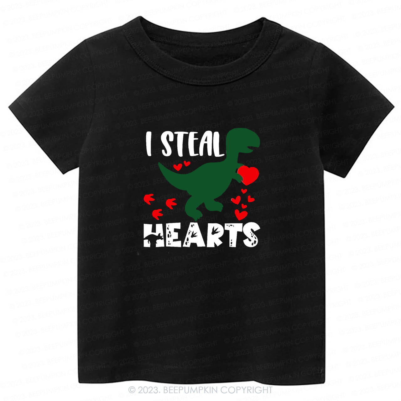 I Steal Hearts Dinosaur Valentine Day -Toddler Tees