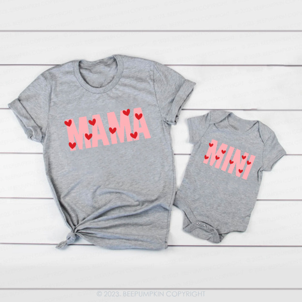 Personalized Love Hearts Valentines Day Shirts For Family