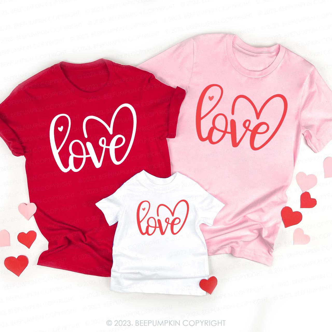 Love & Heart Valentine's Day Matching Shirts