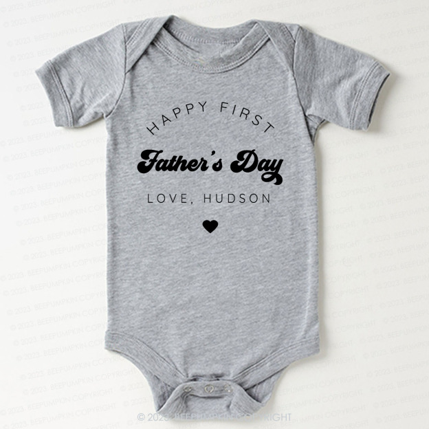 Happy First Fathers Day Bodysuit For Baby