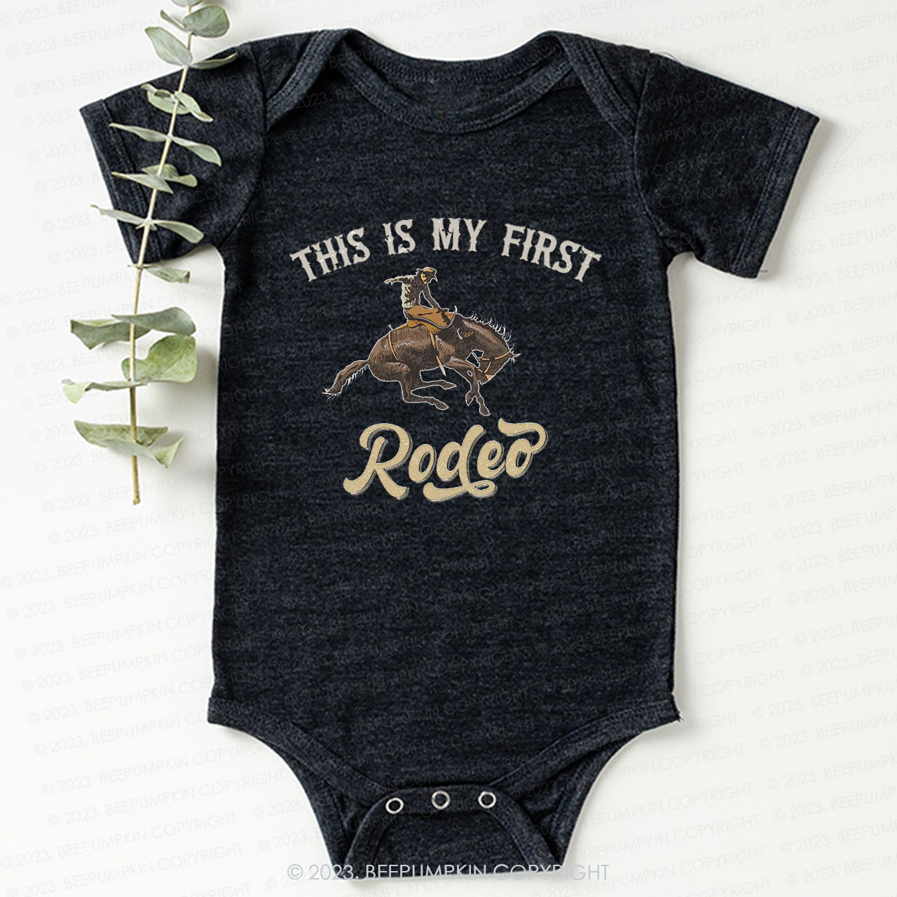 This Is My First Rodeo Cowboy Farm Bodysuit For Baby