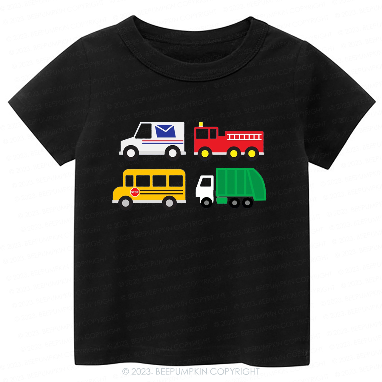 Busy Town Vehicles Firetruck -Toddler Tees
