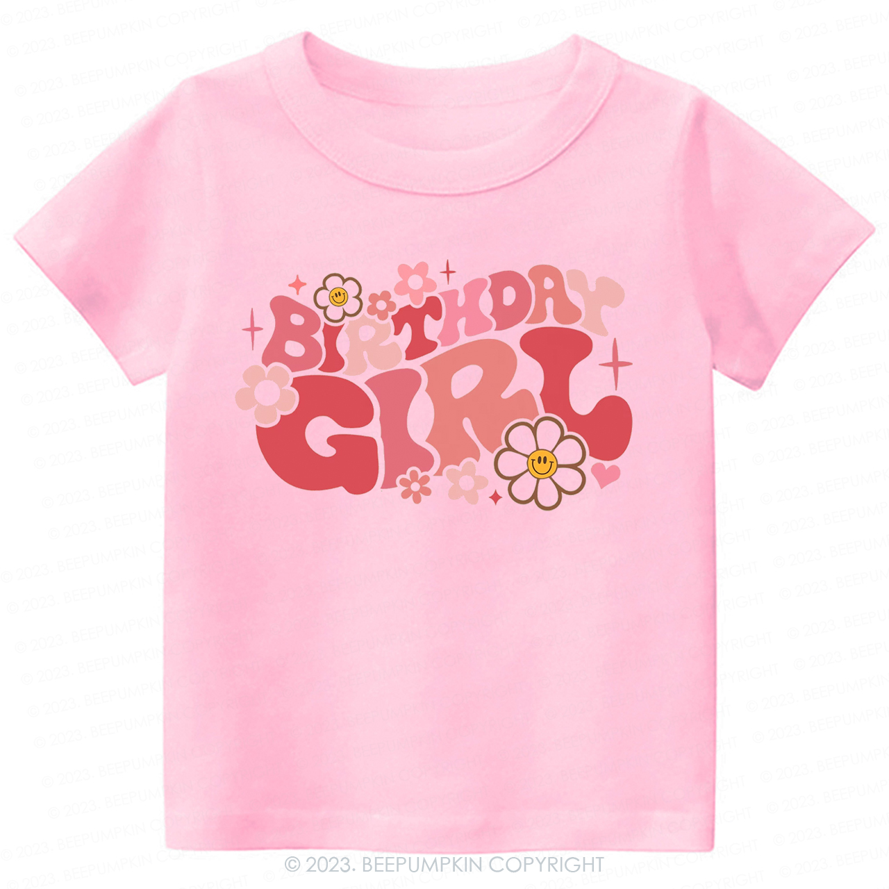 Pink Retro Birthday -Toddler Tees