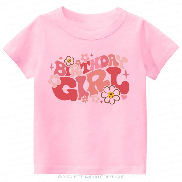 Pink Retro Birthday -Toddler Tees