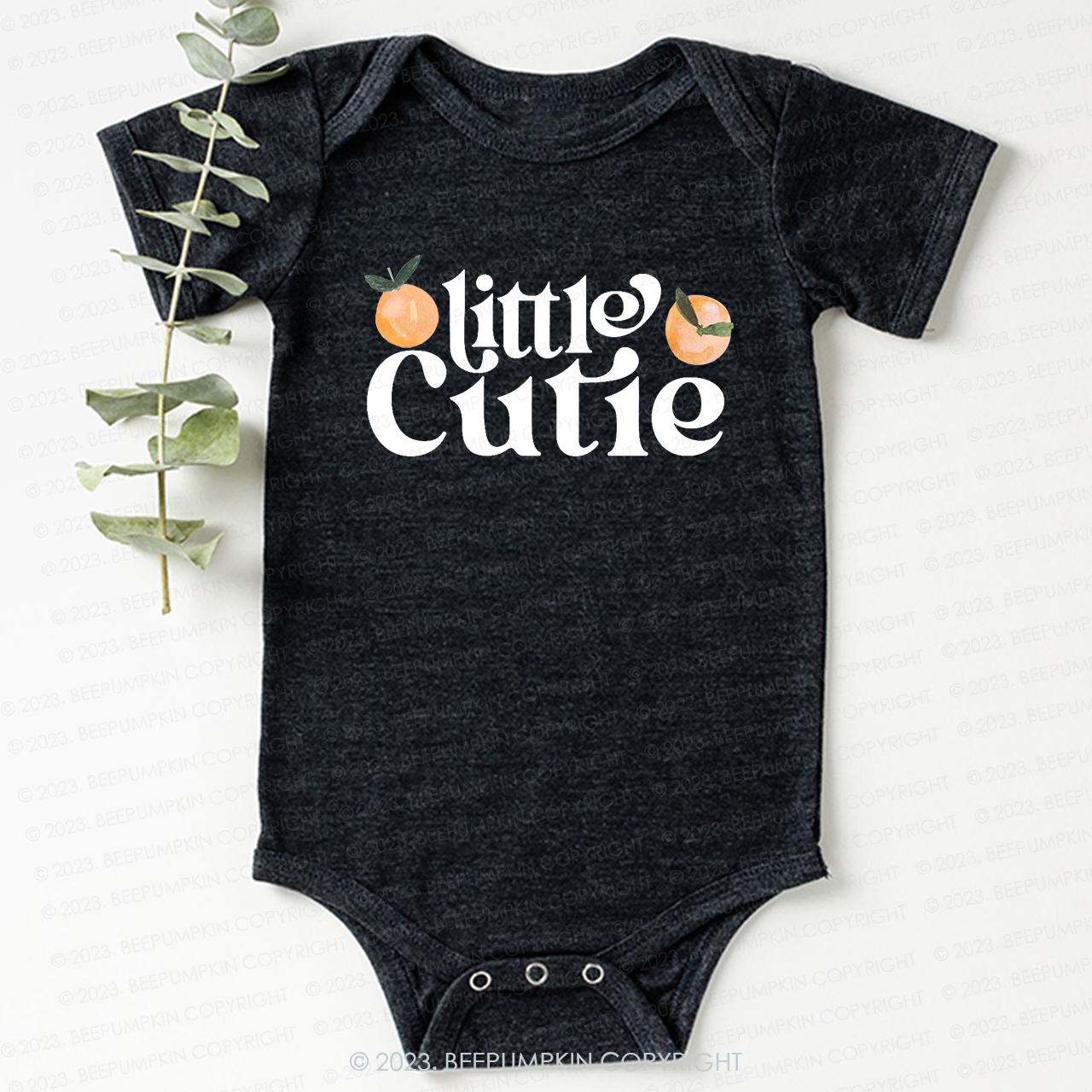 Little Cutie Retro Orange Bodysuit For Baby