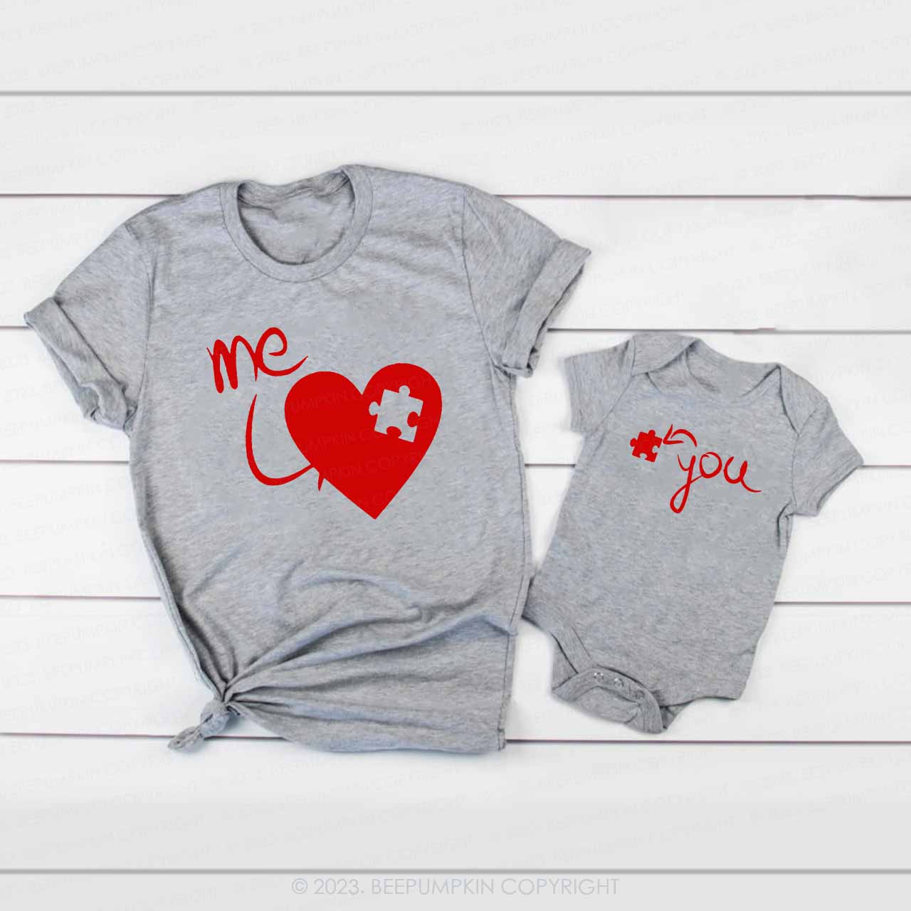 Heart Puzzle Valentine's Family Matching Shirts