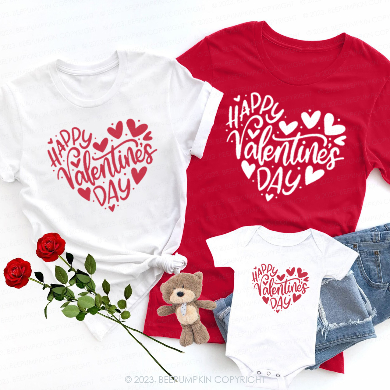 Full Of Love Heart Matching Valentine��s Shirts
