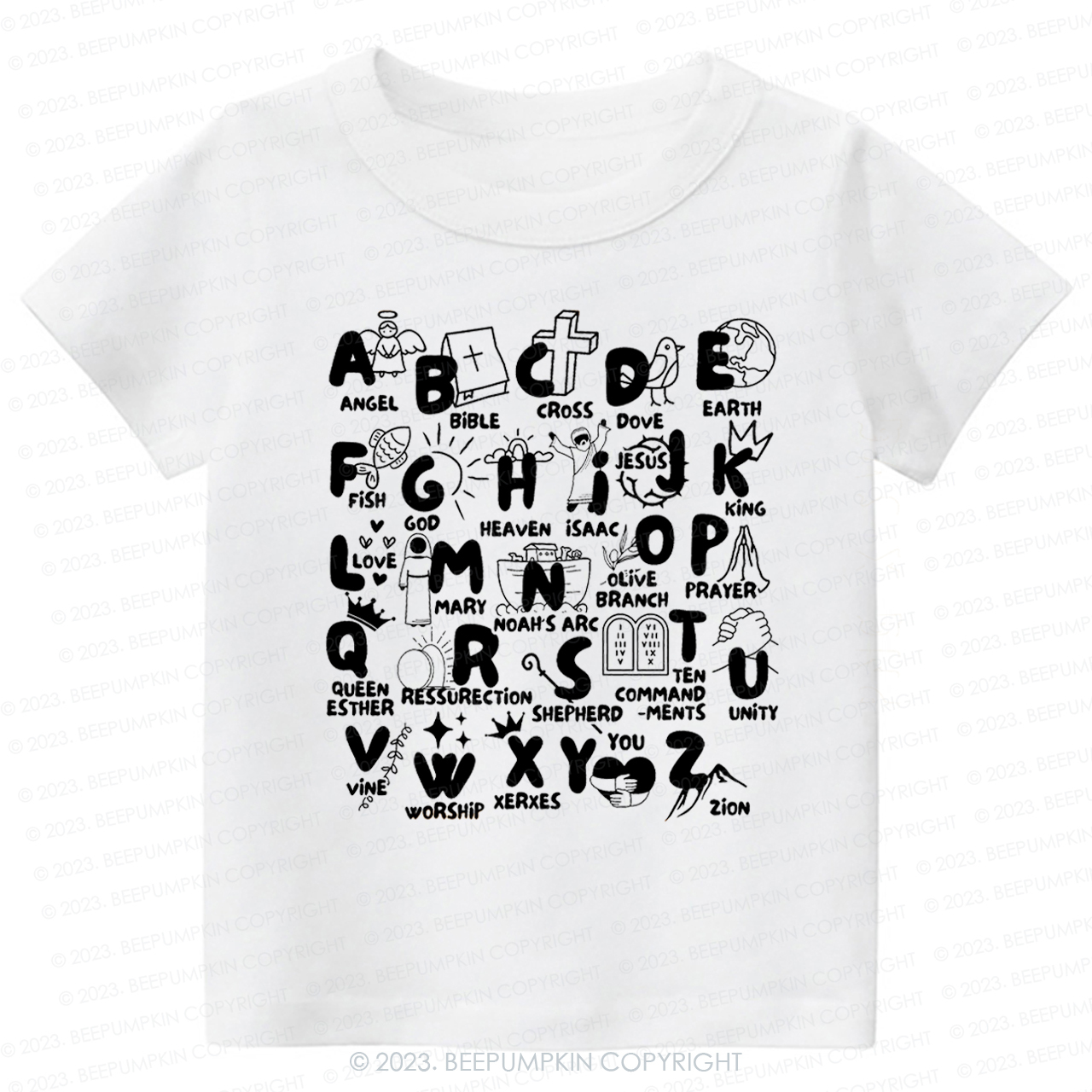 Biblical Alphabet Cut File-Toddler Tees
