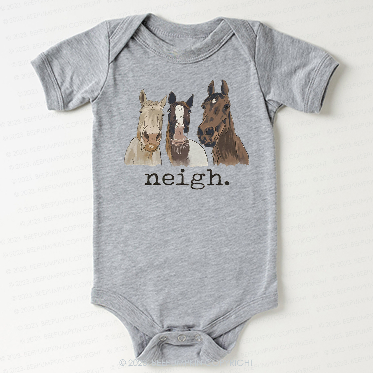 Neigh Horse Farm Bodysuit For Baby