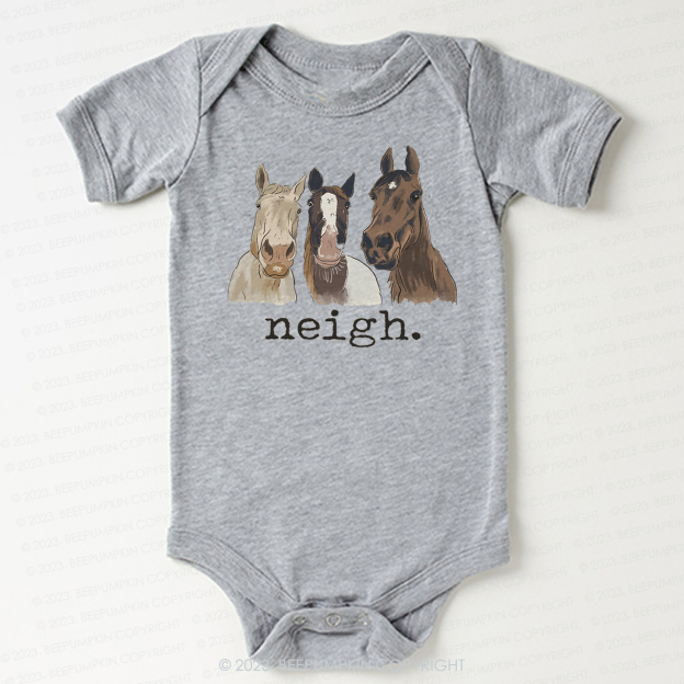 Neigh Horse Farm Bodysuit For Baby