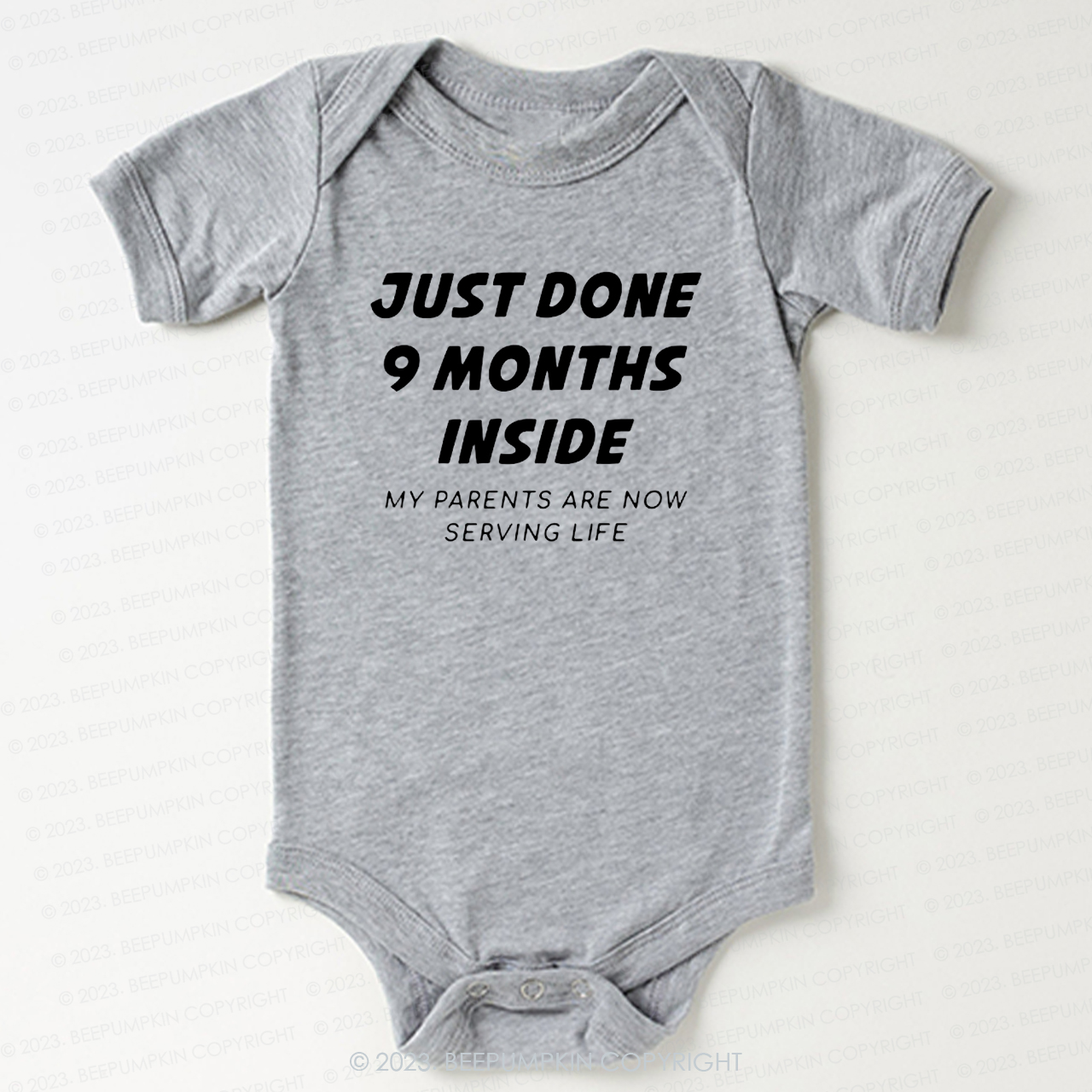Just Done 9 Months Inside  Bodysuit For Baby