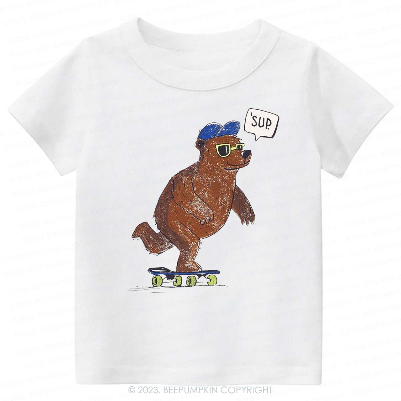 Skateboard Shoe Bear -Toddler Tees