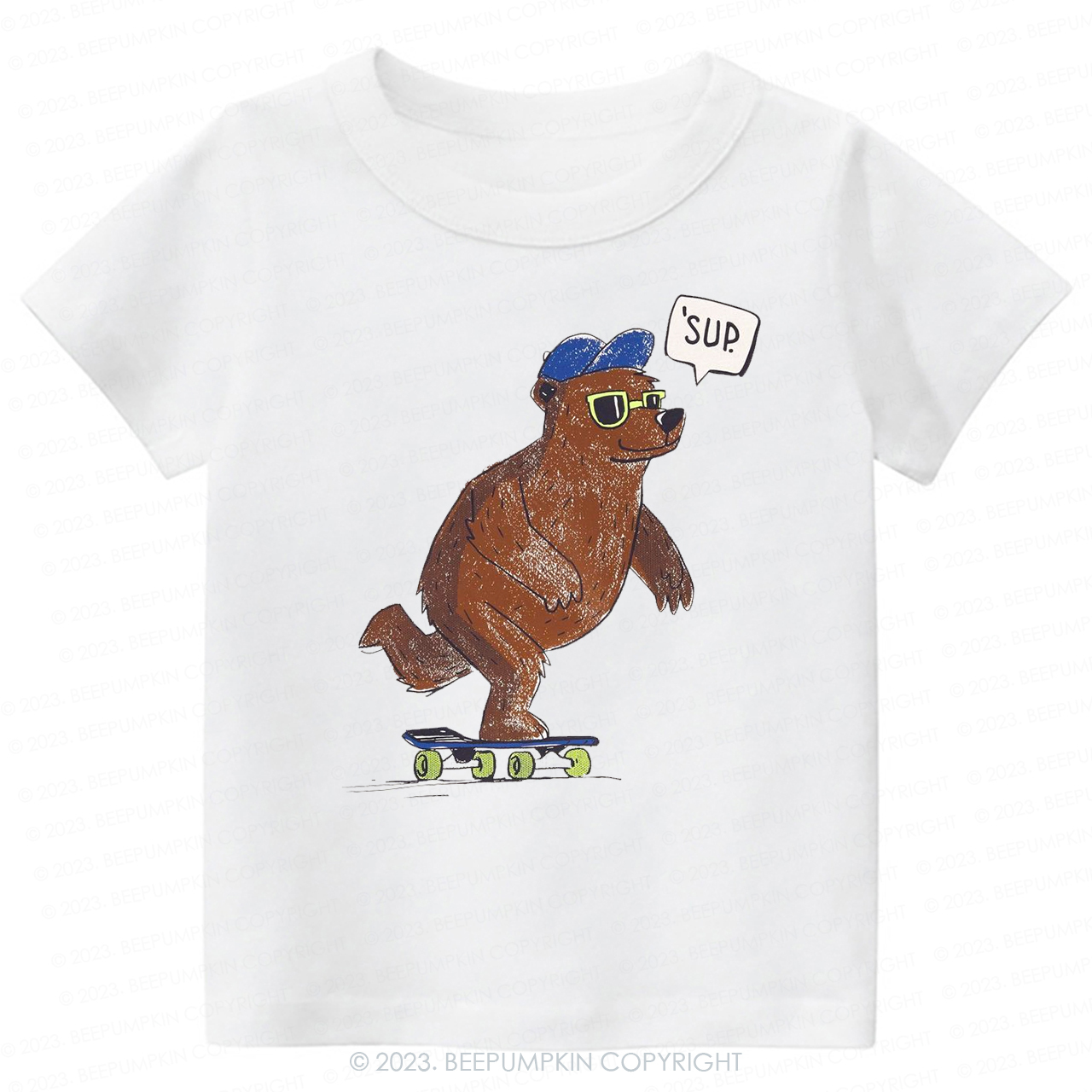 Skateboard Shoe Bear -Toddler Tees